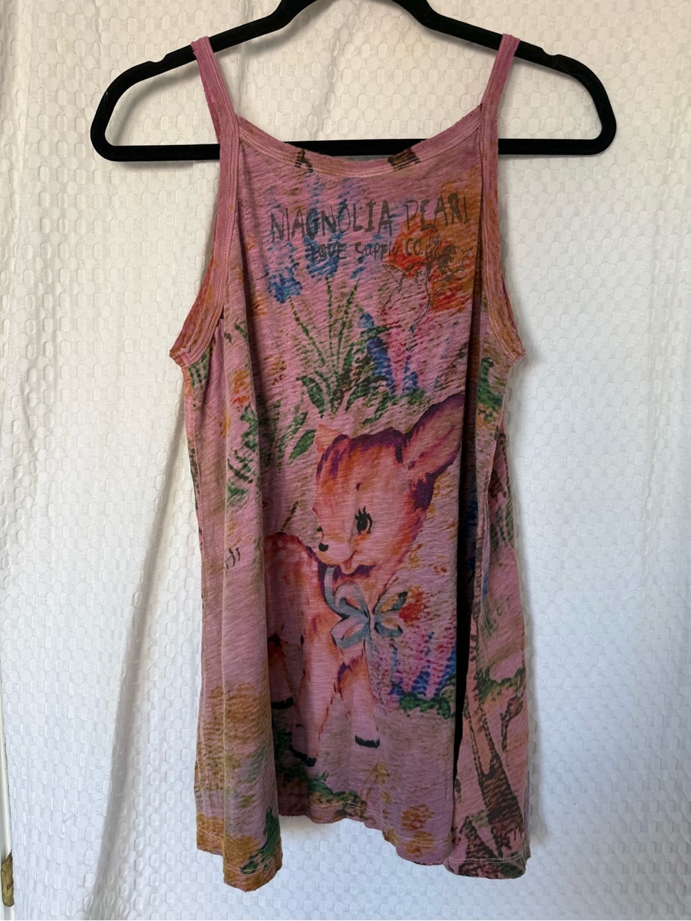 Magnolia Pearl Pink Floral Deer Dama Print Tank - Picture 7 of 9